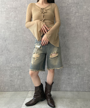 ベージュ　モデル:155cm F着用