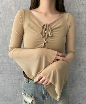 ベージュ　モデル:155cm F着用