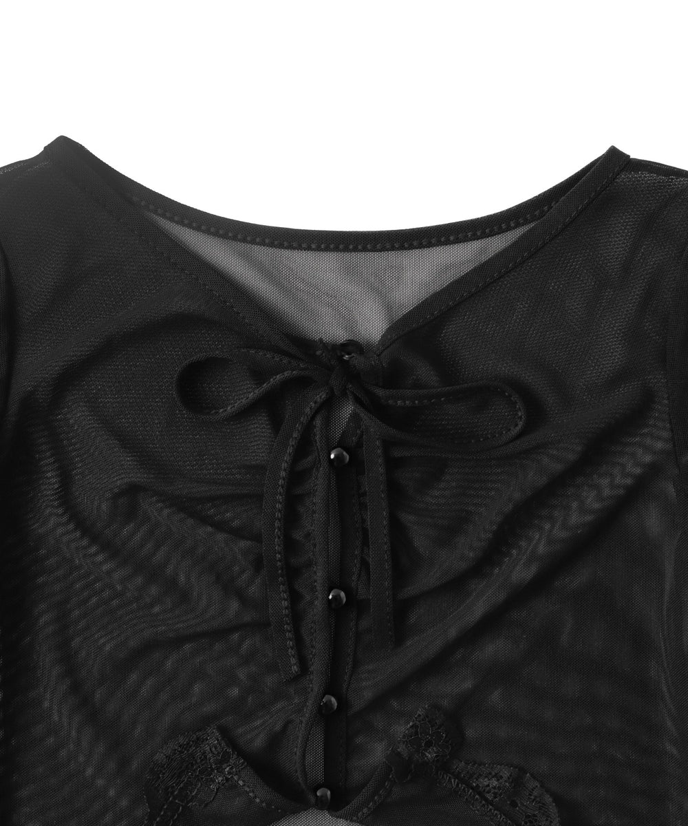 ウエストレースキャミセットボレロ