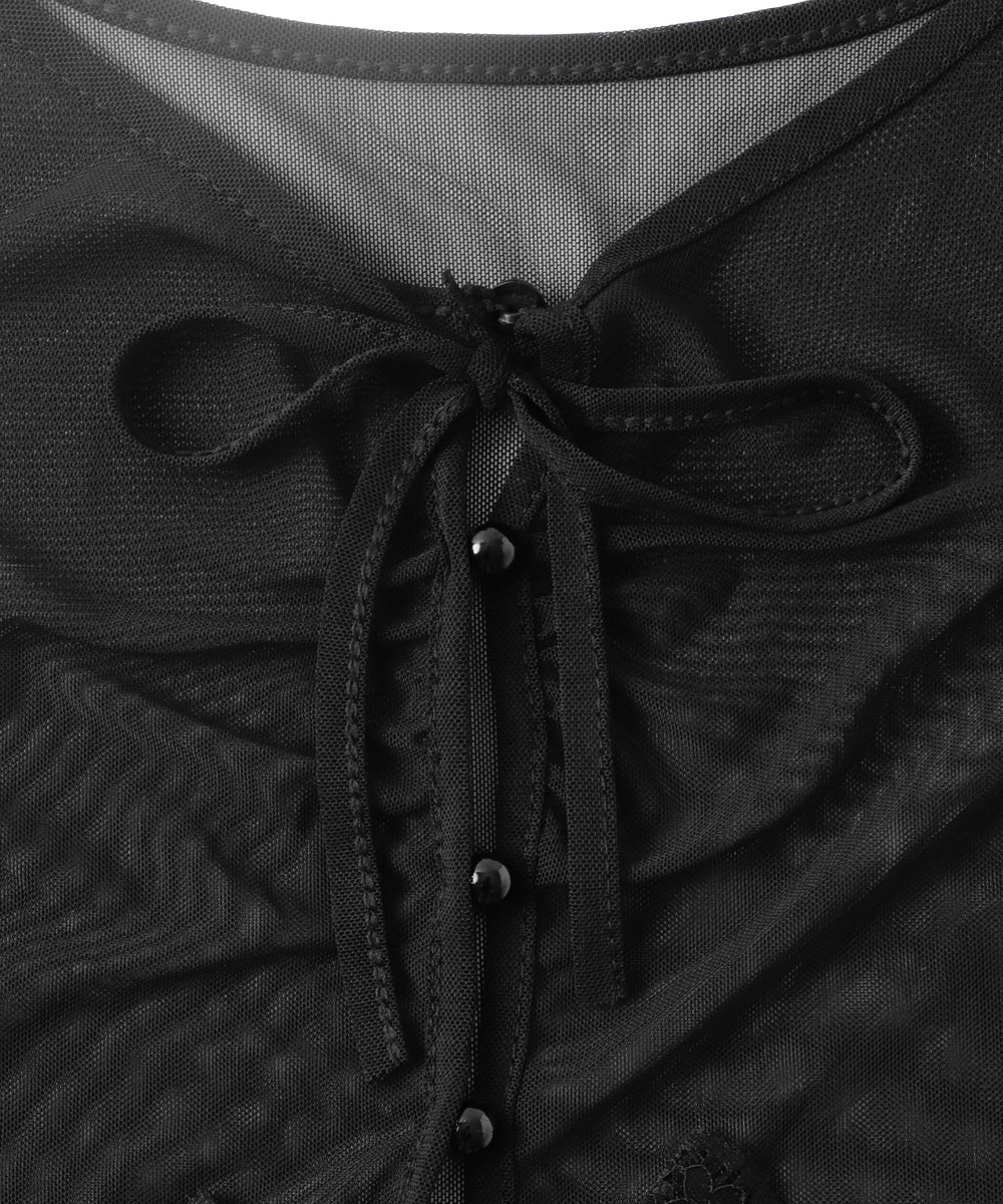 ウエストレースキャミセットボレロ