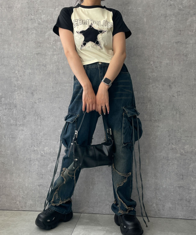 デニム　モデル:155cm F着用