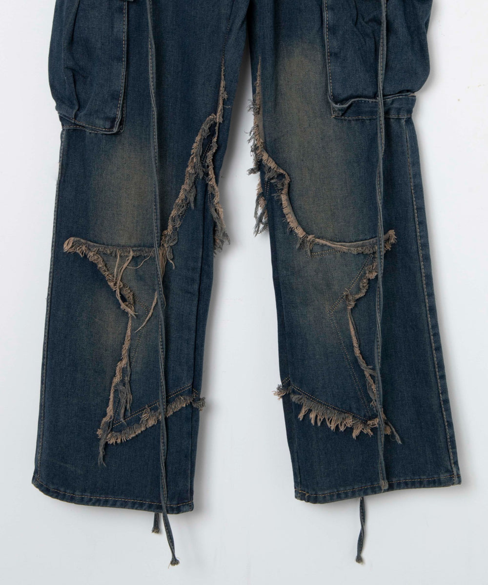 スターポケットデニムパンツ