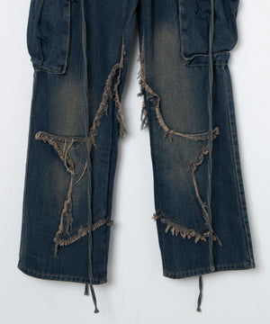 スターポケットデニムパンツ