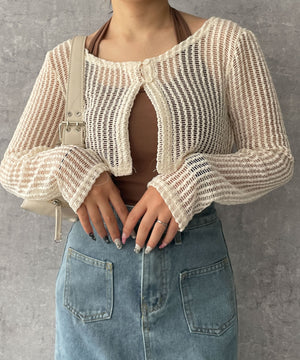 ホワイトアイボリー　モデル:155cm F着用