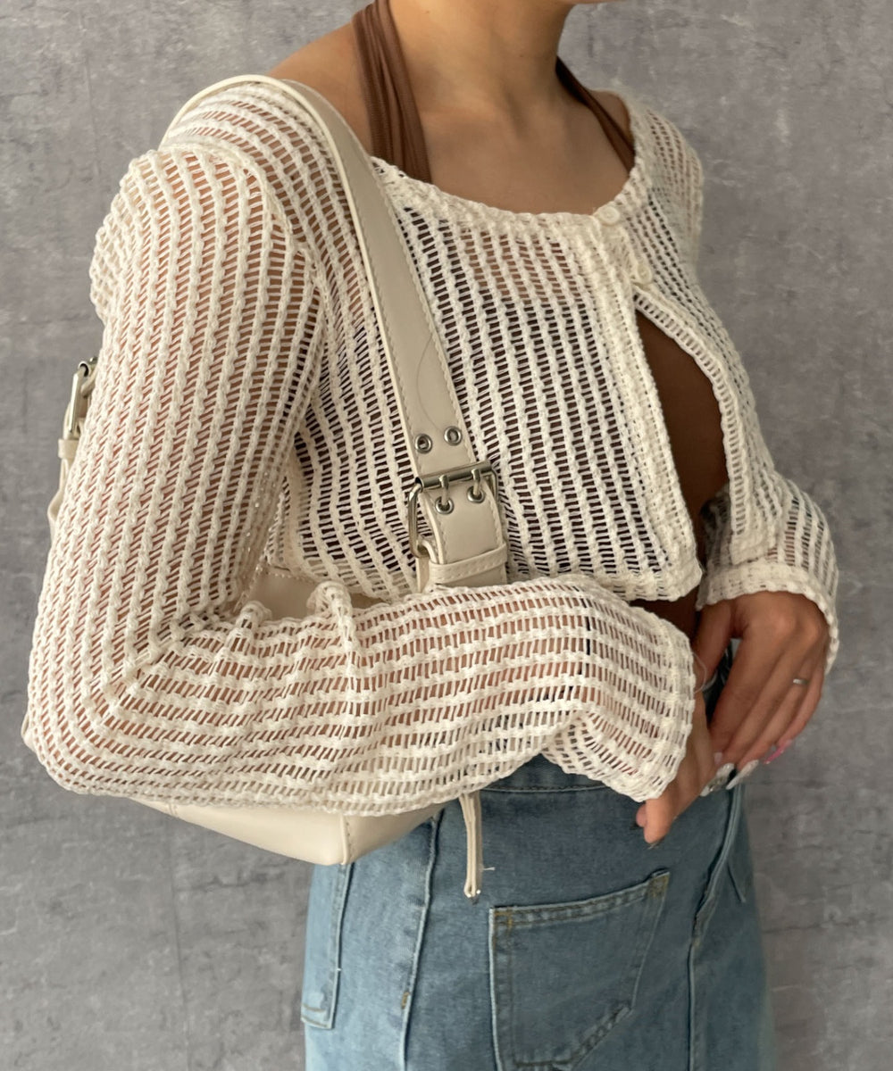 ホワイトアイボリー　モデル:155cm F着用