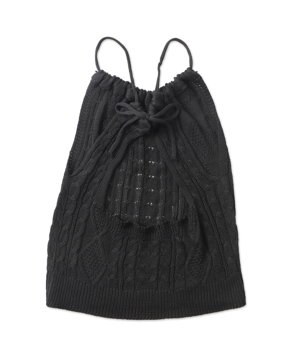 ホルターケーブルニットキャミ