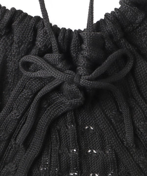 ホルターケーブルニットキャミ