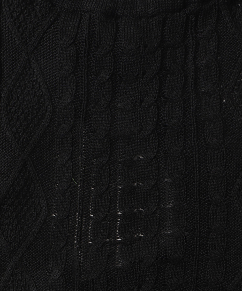 ホルターケーブルニットキャミ