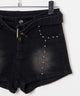 ベルト付きスタッズショートパンツ