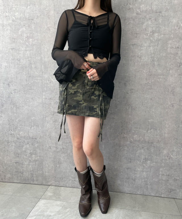 グリーン　モデル:155cm M着用