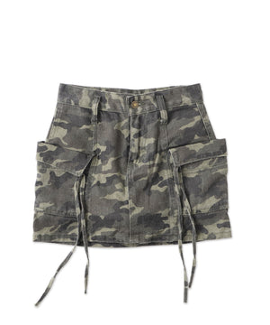 ベルト付きカーゴポケットミニスカパン