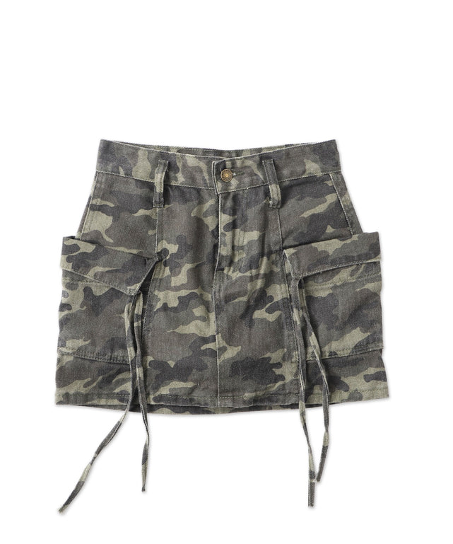 ベルト付きカーゴポケットミニスカパン