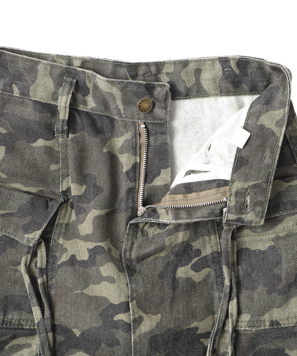 ベルト付きカーゴポケットミニスカパン