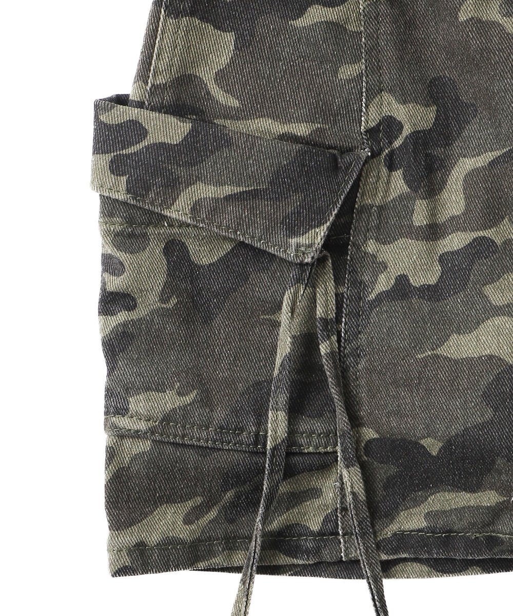 ベルト付きカーゴポケットミニスカパン