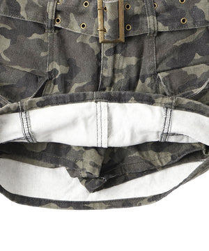 ベルト付きカーゴポケットミニスカパン