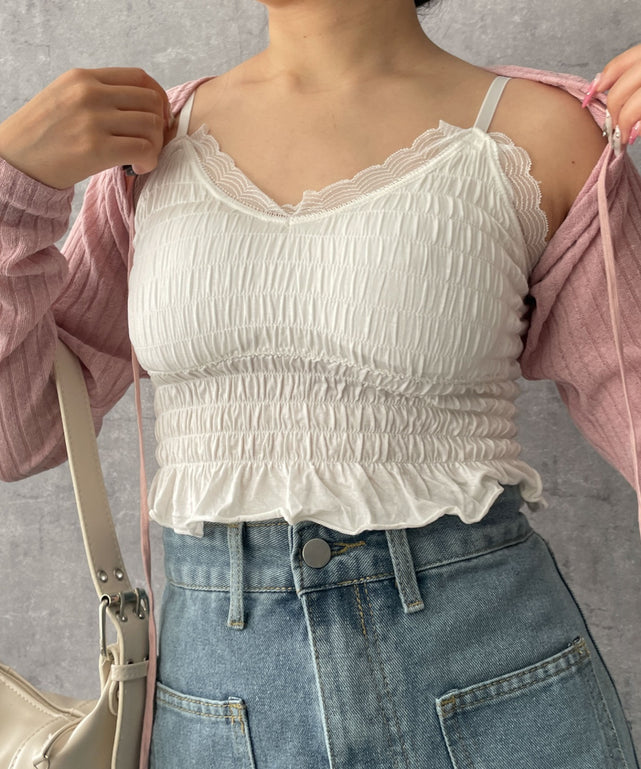 ホワイト  モデル:155cm F着用