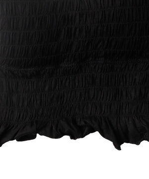 カップ付きシャーリングフリルキャミソール