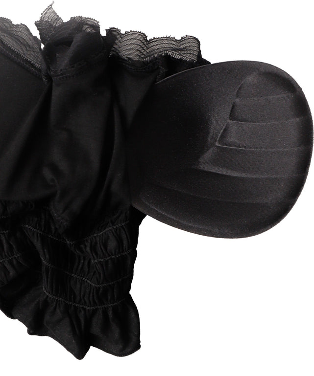 カップ付きシャーリングフリルキャミソール