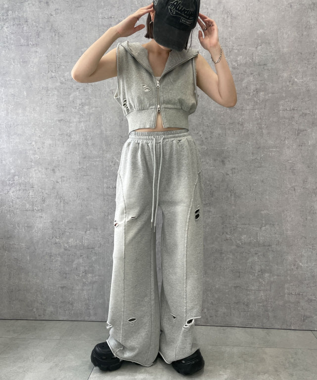 杢グレー　モデル:155cm F着用