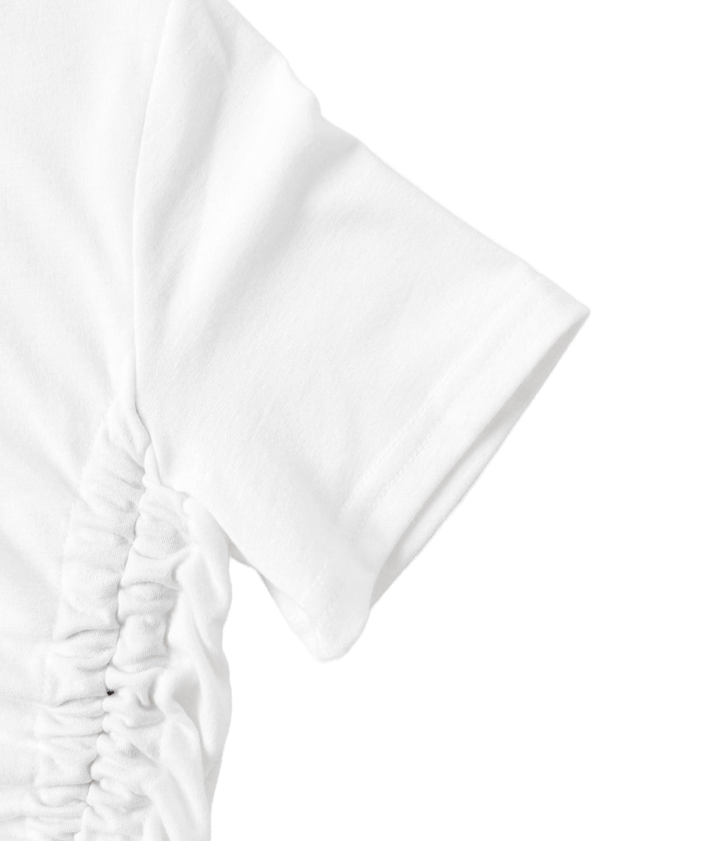 サイドギャザーバイカラーT