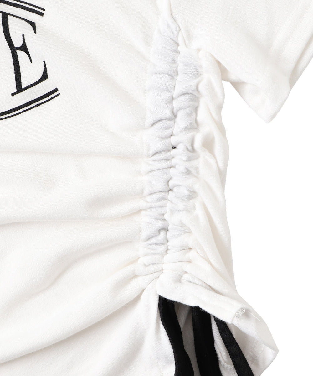 サイドギャザーバイカラーT