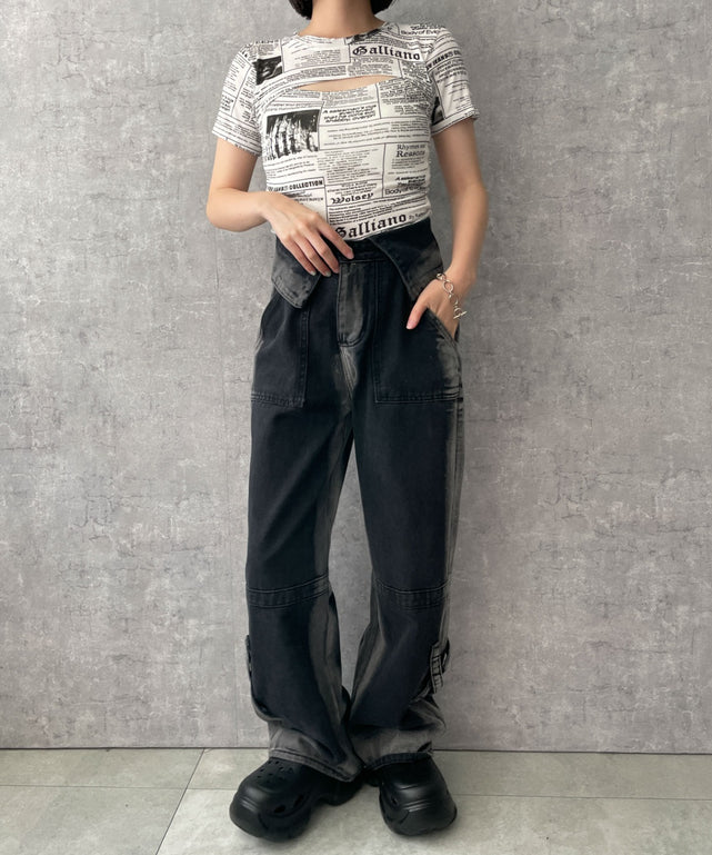 ホワイト 　モデル:155cm F着用