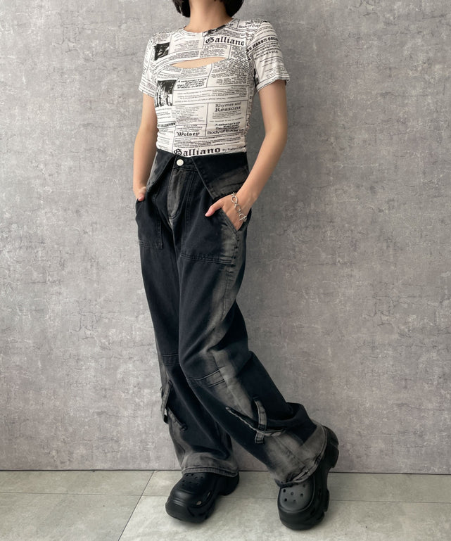 ホワイト 　モデル:155cm F着用