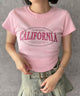 CALIFORNIAピチT/ピンク　モデル:155cm F着用