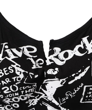 グラフィックリブキャミソール