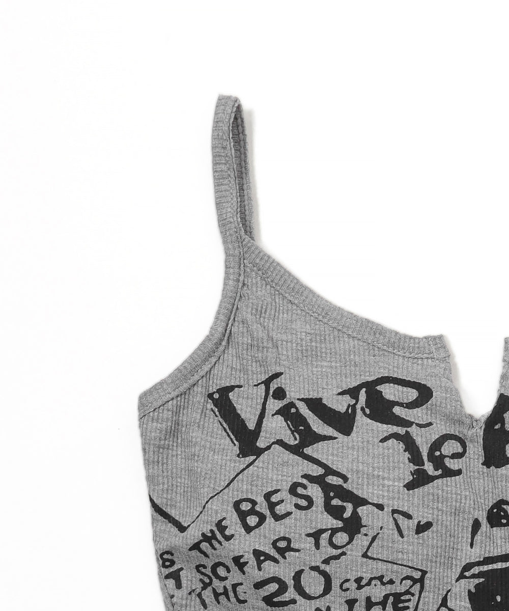 グラフィックリブキャミソール