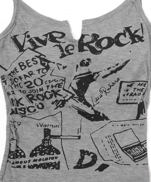 グラフィックリブキャミソール