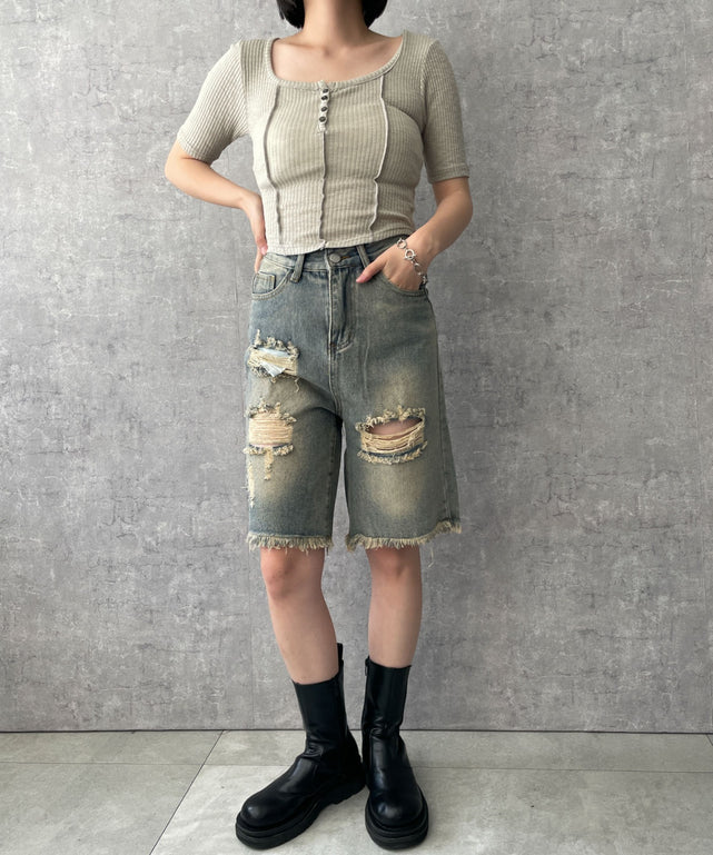 ベージュ　モデル:155cm F着用