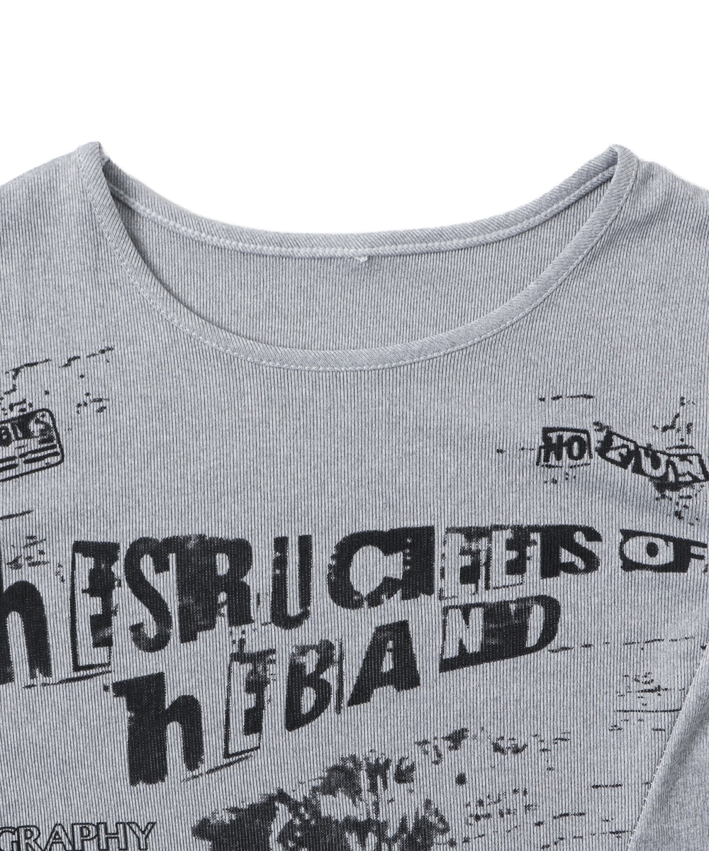 アシンメトリーグラフィックT