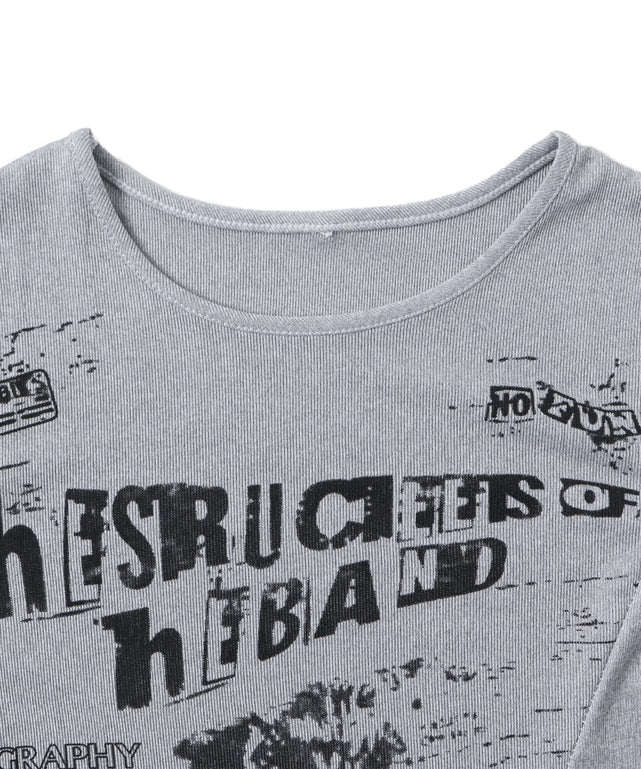 アシンメトリーグラフィックT