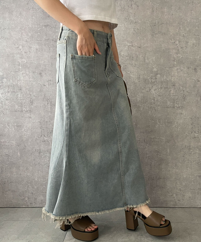 デニム淡色　モデル:155cm F着用