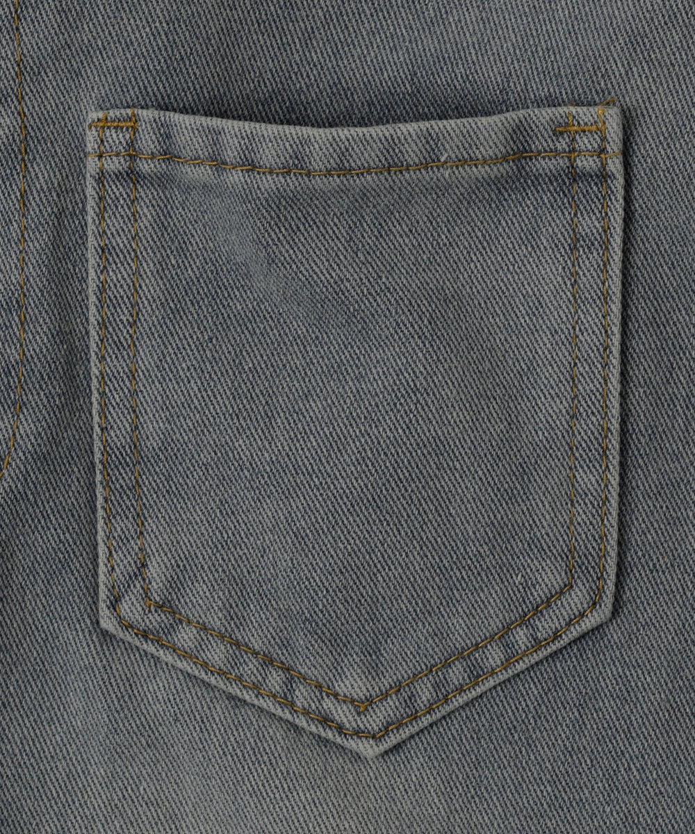 デニムフリンジフレアスカート