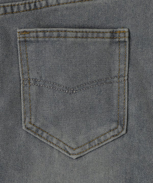 デニムフリンジフレアスカート