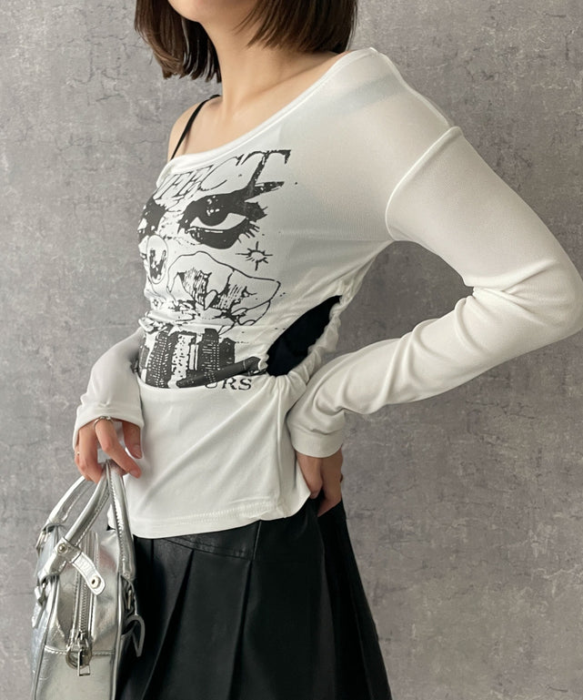 ホワイト 　モデル:155cm F着用