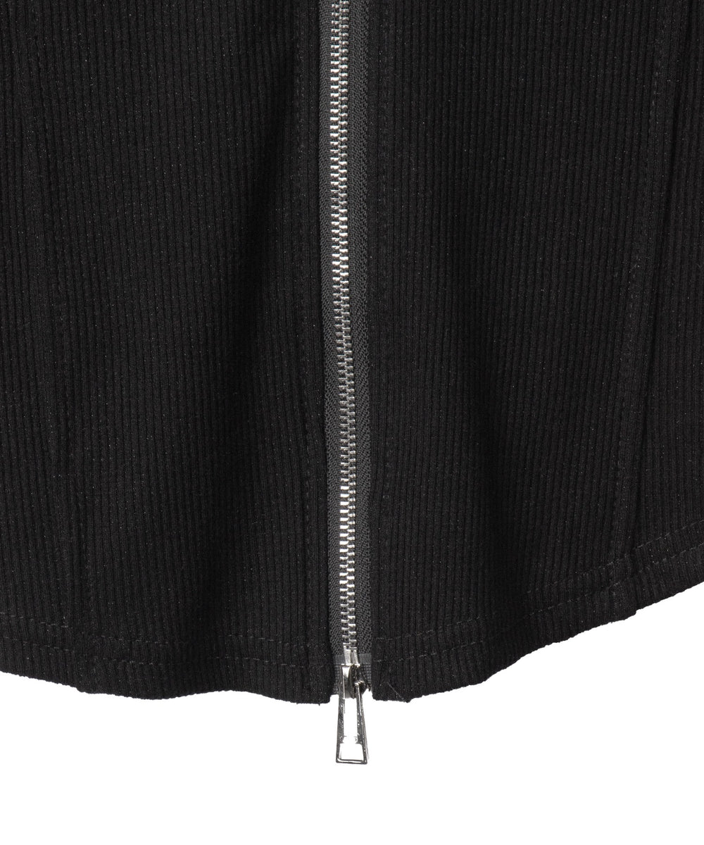 ワンポイントWジップチビT