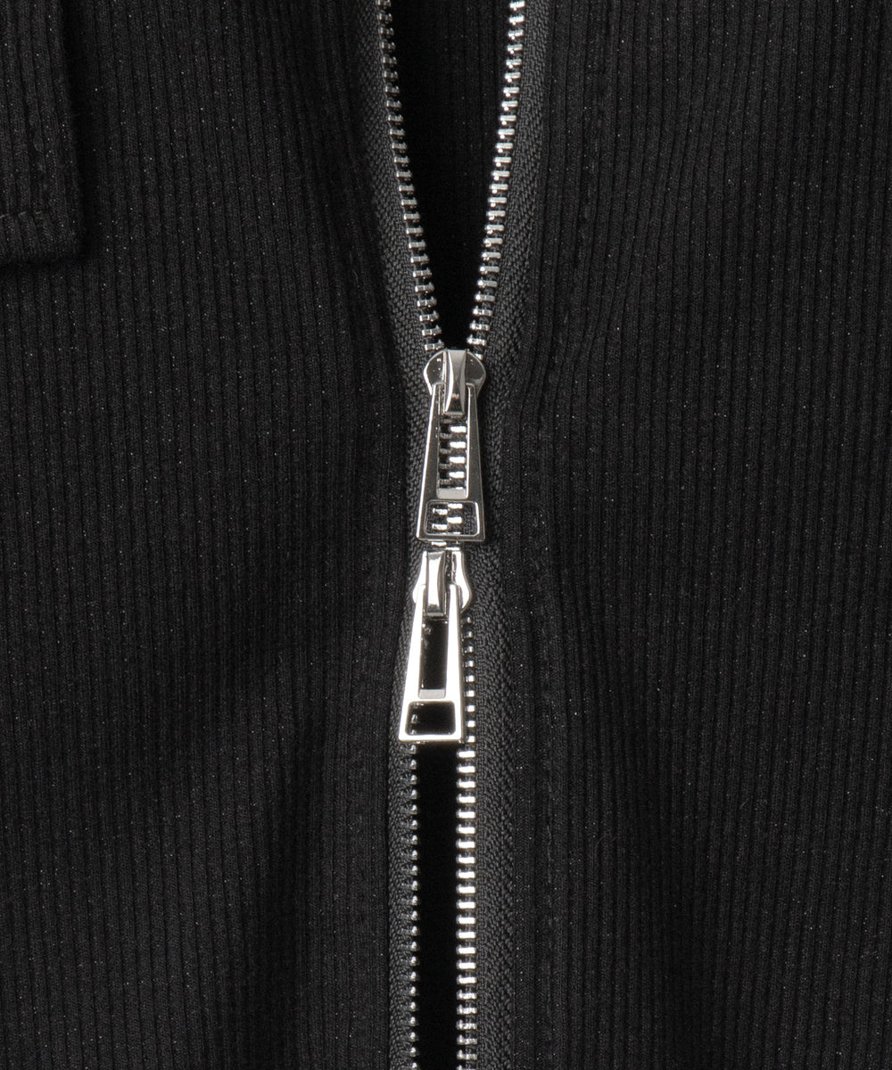 ワンポイントWジップチビT