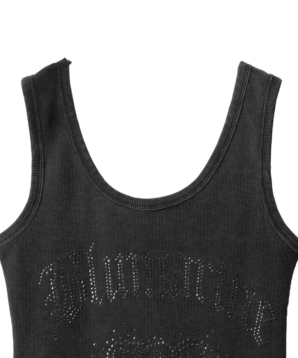 ストーン付きロゴタンクトップ