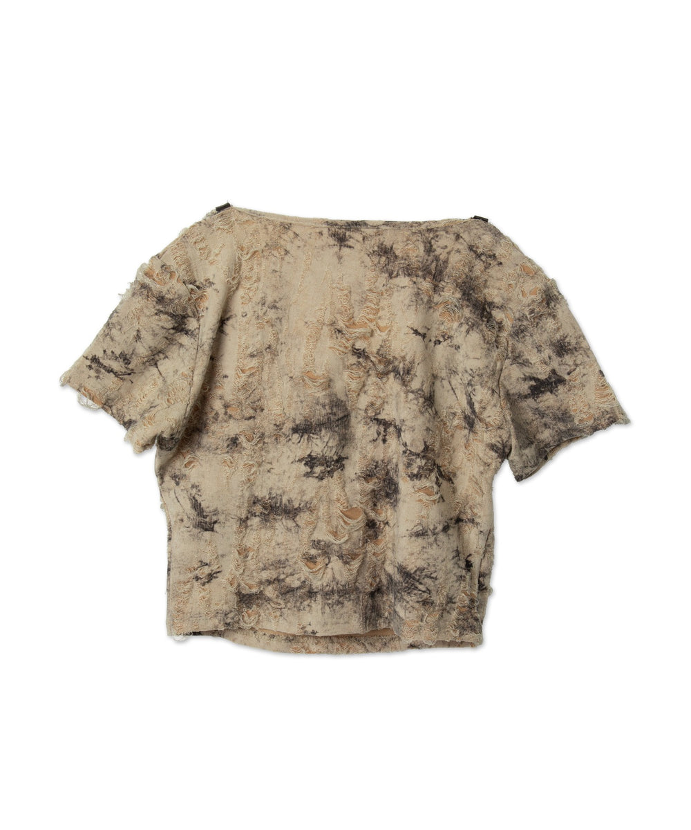 肩ベルトVネッククロップドT