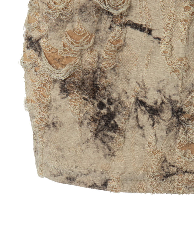 肩ベルトVネッククロップドT