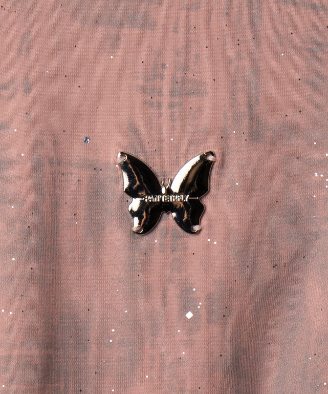 BUTTERFLYブローチラメT