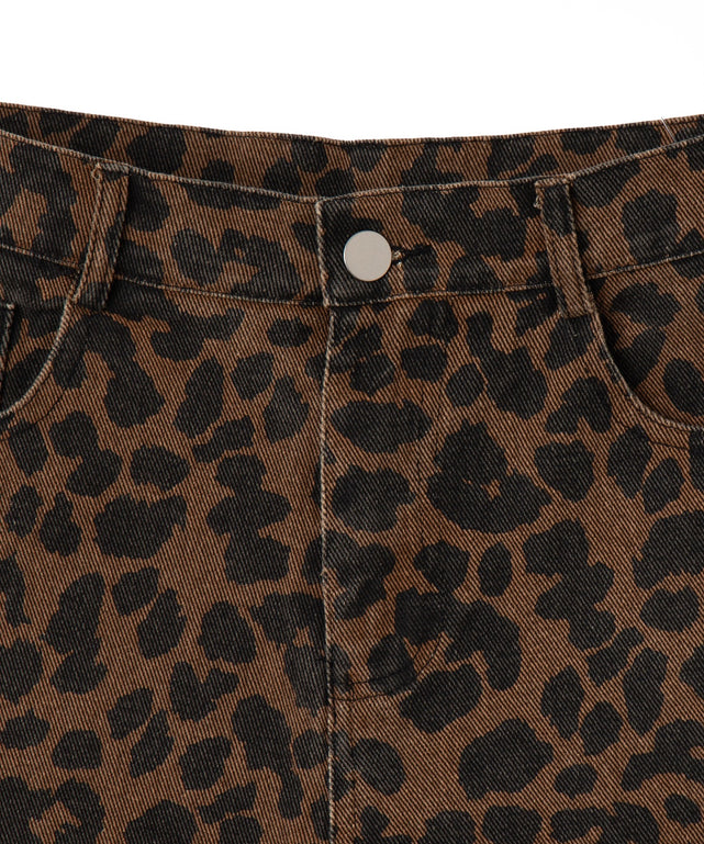 レオパードダメージショートパンツ