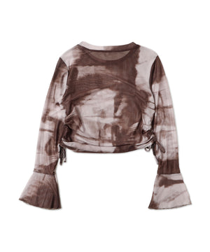 サイドギャザープリントロンT