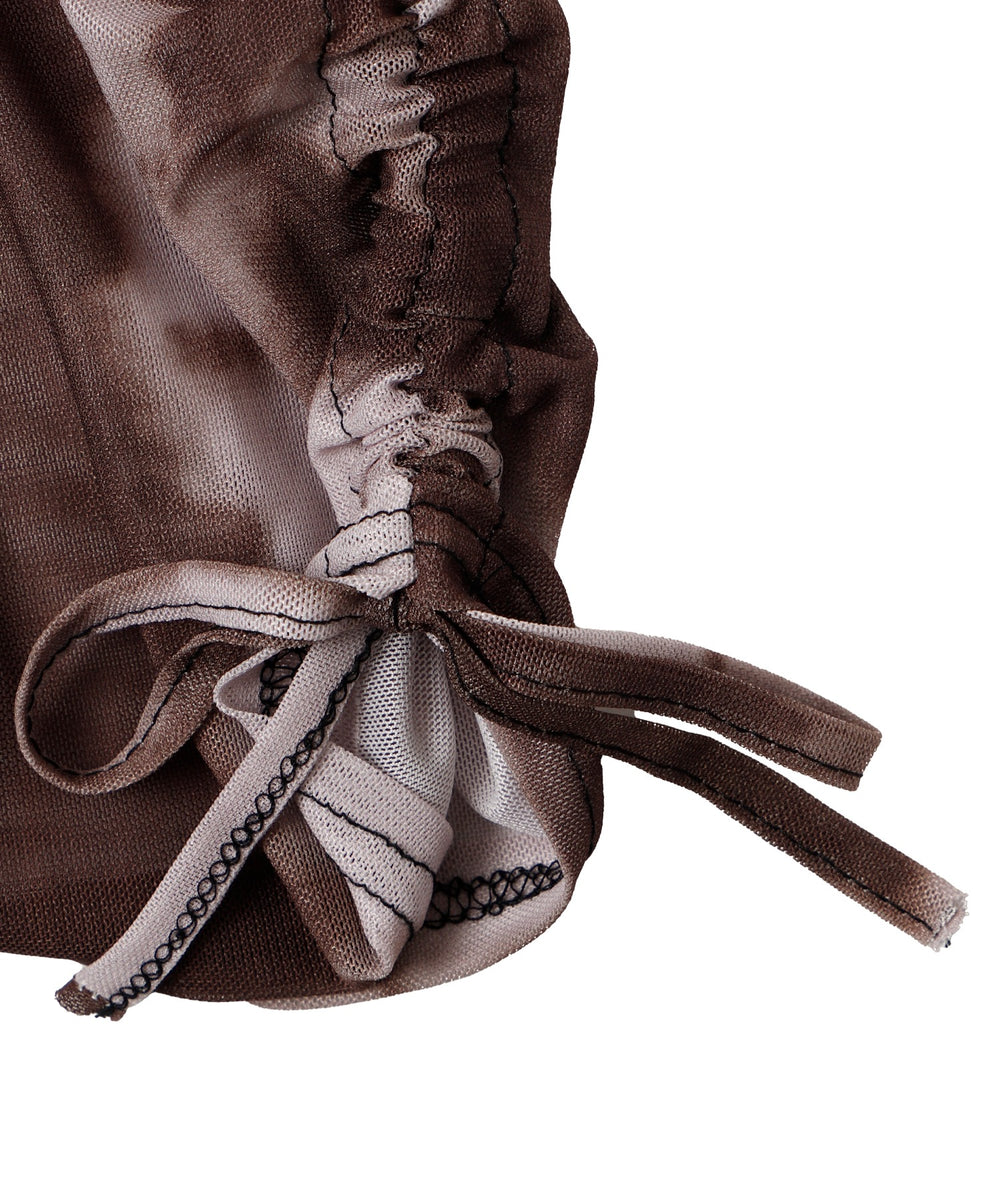 サイドギャザープリントロンT