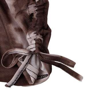 サイドギャザープリントロンT