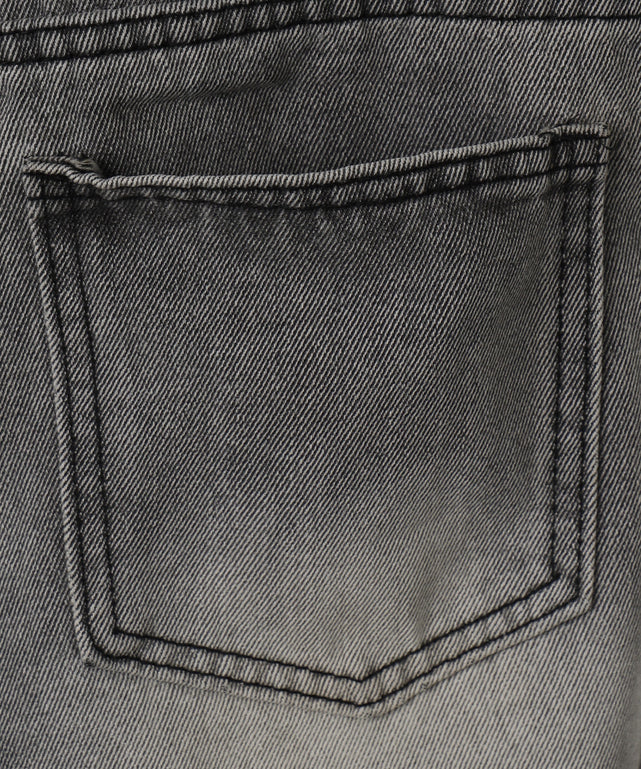 オフショルダーサイド切替デニムスーツ