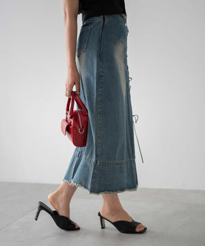 デニム中濃色　モデル：155㎝　F着用